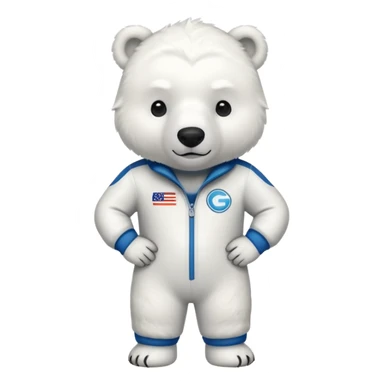 polar bear f1 driver  sticker