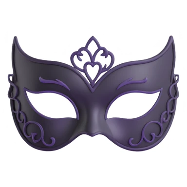 black masquerade eye mask sticker