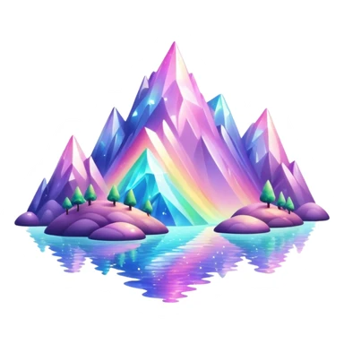 Iridescent glistening glossy sparkly shiny glittery scenery  sticker