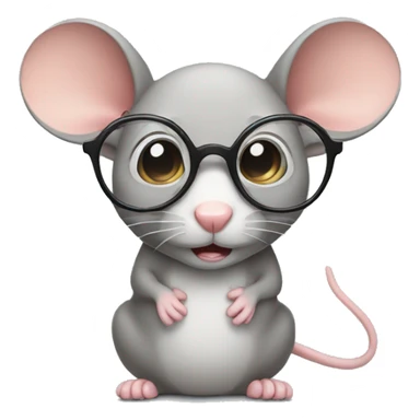 Mouse with need glasses sticker