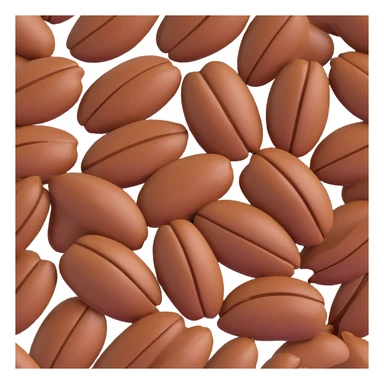 whole pecan halves, two or three, deep brown, grooved, curved, glossy, ridged, warm nutty, small cluster, no shell, no background, clean 3D, soft lighting, transparent background, emoji scale sticker
