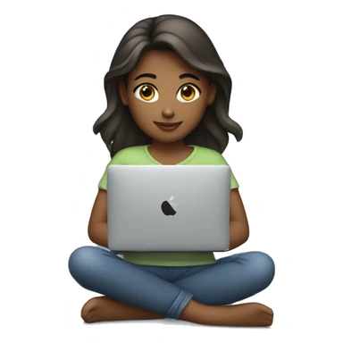 girl using macbook sticker