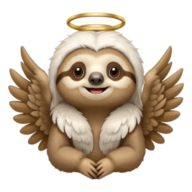 sloth angel sticker