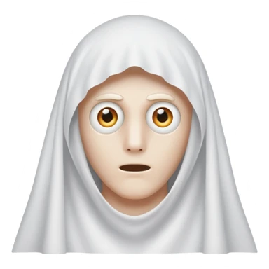 Guy with white sheet over his head impersonating a ghost  sticker