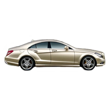 Mercedes CLS w219 color champagne side view sticker