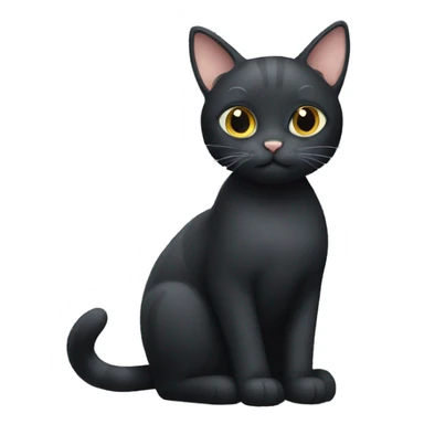 all black cat and a grey tabby cat sticker