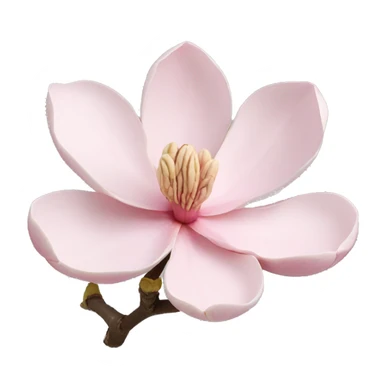 Light pink magnolia flower branch sticker