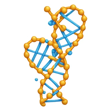 An image of a DNA double helix, showcasing two intertwined strands with connecting base pairs, symbolizing genetic material and the building blocks of life sticker