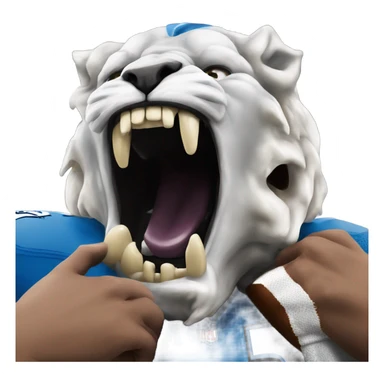 Detroit Lions devouring Washington commanders sticker