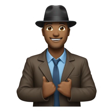 Un homme avec un chapeau entrain d'applaudir  sticker