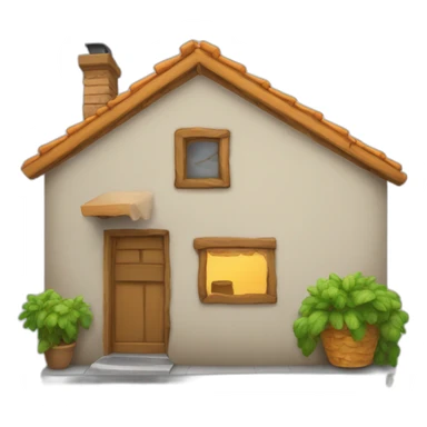 Une mange sur une maison sticker