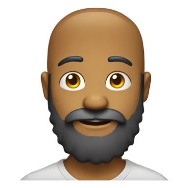 Bearded smiley face  sticker