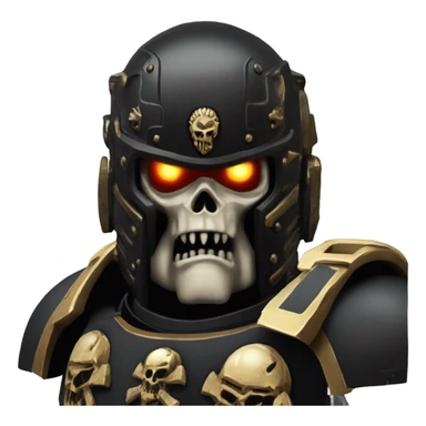 Warhammer 40K chaos space marine head black legion sticker