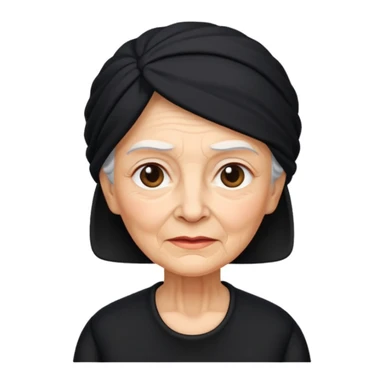 Siyah giymiş babaanne sticker