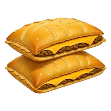 jamaican beef patty emoji (just the beef patty, no person and make it look flakey and iOS-style) sticker