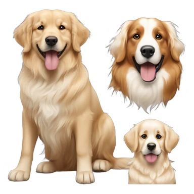 English cream golden retriever and Bernese mountain dog sticker
