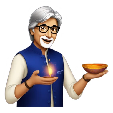 amitabh bachchan celebrating Diwali sticker