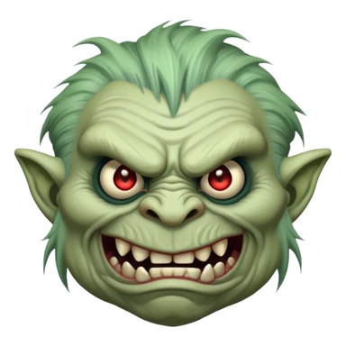 troll face, shadowrun troll, face only. sticker