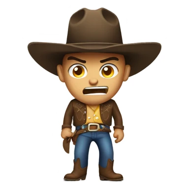 Angry cowboy  sticker