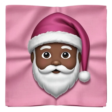 Can you make me a pink napkin with a black Santa on it  sticker