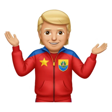 DONALD TRUMP CON EL CHANDAL DE MADURO sticker