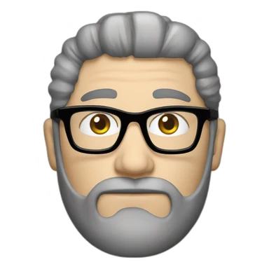 White man whith Cazal Glasses sticker