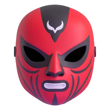 red and black luchador mask sticker
