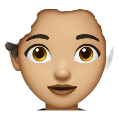 designer girl with light skin short dark brown hair in black shirt sticker