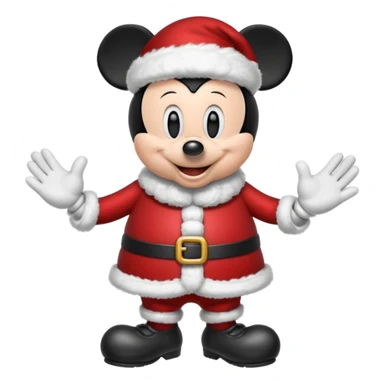 Mickey wearing a santa claus costume sticker