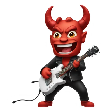 Devil dropping mic sticker