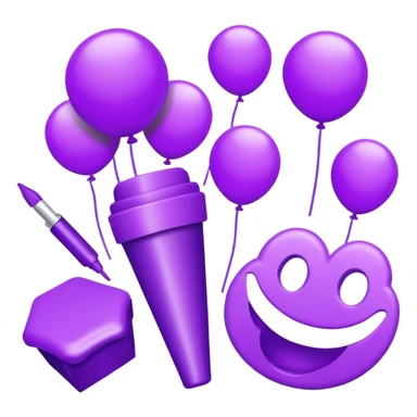 Purple celebration supplies sticker