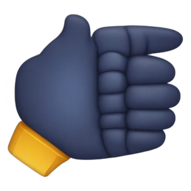 Thumbs up emoji but the thumb is horizontally bent in a 90 degree angle in the middle sticker