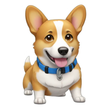 Corgi with swim shorts sticker