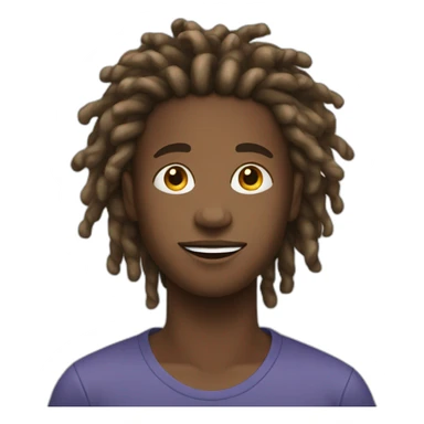 Young black man with locs in digital Space sticker