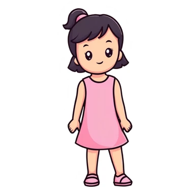 cute pink dress sticker