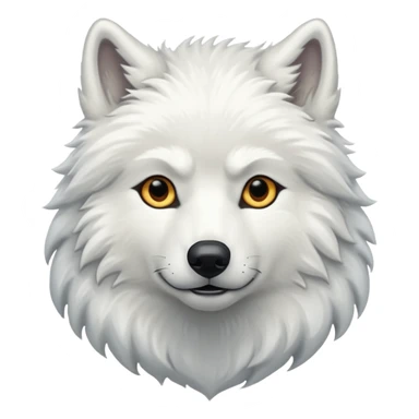 White wolf emoji sticker