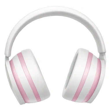 white headphones with light pink bows sticker