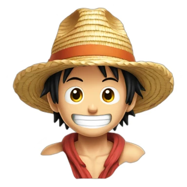 Luffy avec son chapeau de paille sticker