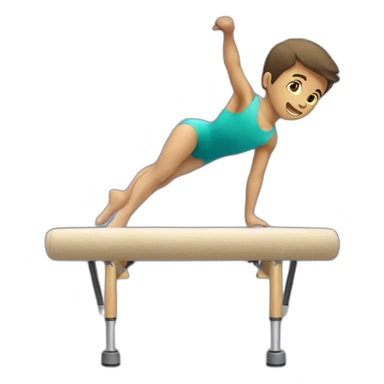 Boy Gymnast who is doing pommel horse sticker