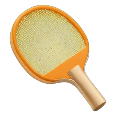 table tennis paddle made with pretzel sticker