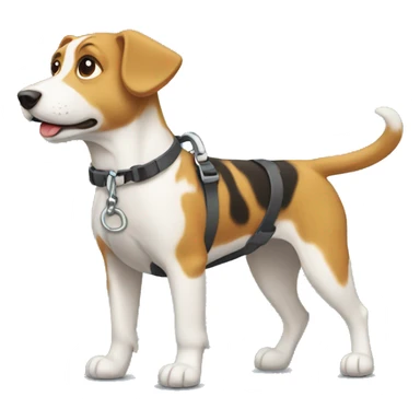 dog walkin on a leash sticker