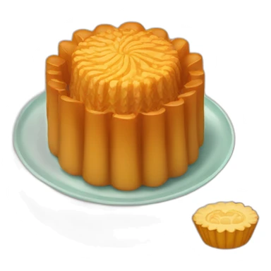 Between canelé and mooncake located on top of-democracy sticker