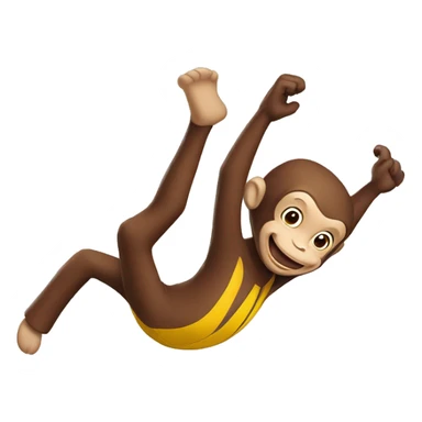 Curious George doing a cartwheel sticker