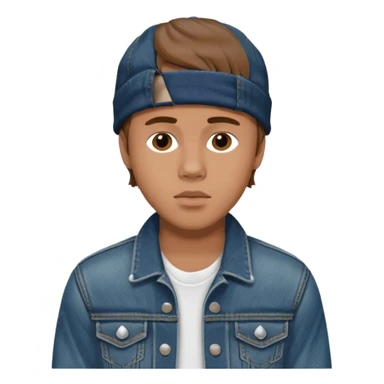 justin bieber, wear jean jacket sticker
