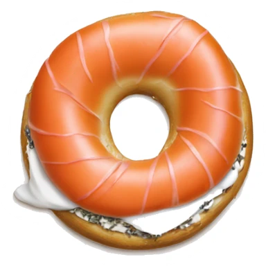 Everything bagel with cream cheese and lox sticker