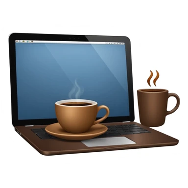 coffee and laptop sticker