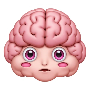 cute brain with only eyes sticker