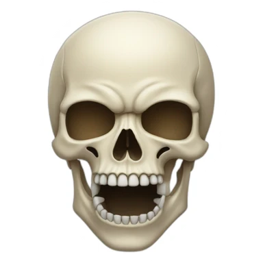 Open mouth skull sticker