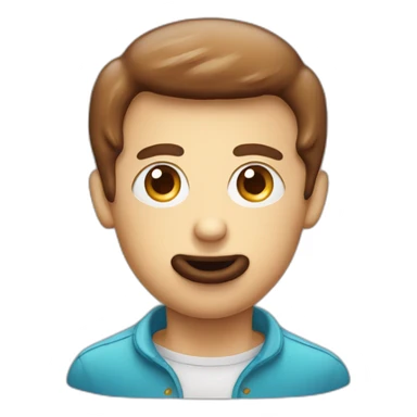 Donut avec des yeux et une bouche sticker