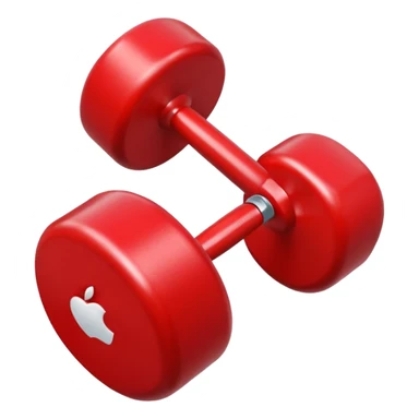 dumebell apple sticker
